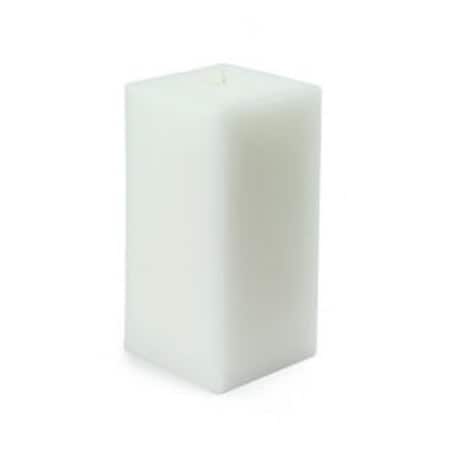Zest Candle CPZ-138-12 3 x 6 in. White Square Pillar Candle, 12PK CPZ-138_12